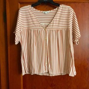 Madewell striped top, size M.